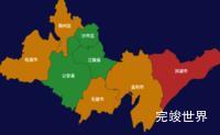 echarts荆州市地图geoJson数据实例下载